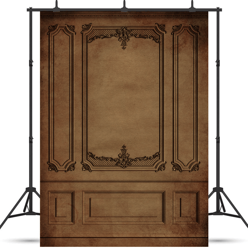 Vintage Brown Interior Wall Backdrop for Photo SBH0492