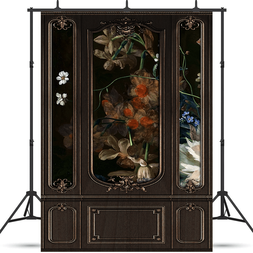 Vintage Flower Interior Wall Backdrop for Photo SBH0494