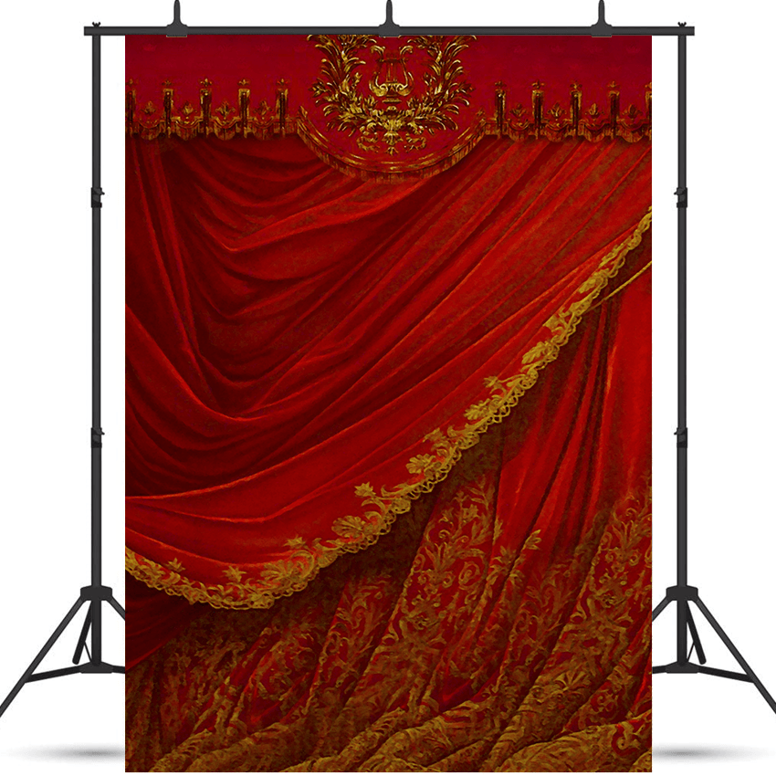 Vintage Theater Stage Curtain Backdrop for Photo SBH0539