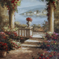 Oil Painting Summer Garden Backdrop Background SBH0563