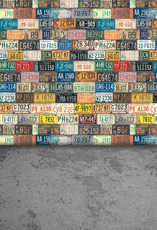 Car Licence Number Plates Background Backdrop SBH0576