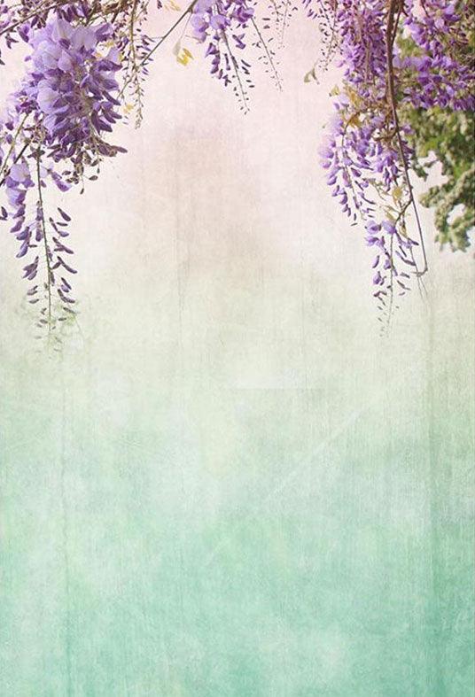 Purple Flowers Wall Backdrop For Photography