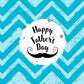 Printed Blue Chevron Backdrop for Celebrate Father's Day Photography Background