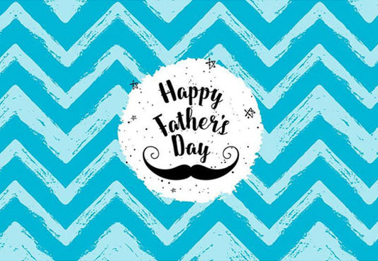Printed Blue Chevron Backdrop for Celebrate Father's Day Photography Background