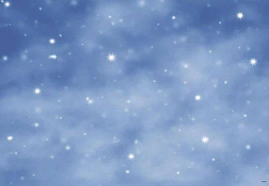 Blue Sky Glitter Star Photography Backdrop