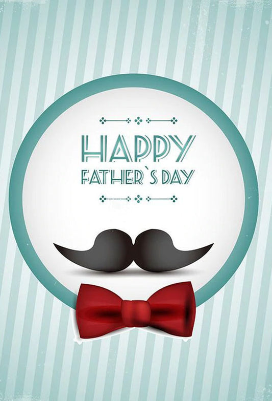Happy Father's Day Blue Strips Background for Photography Backdrop