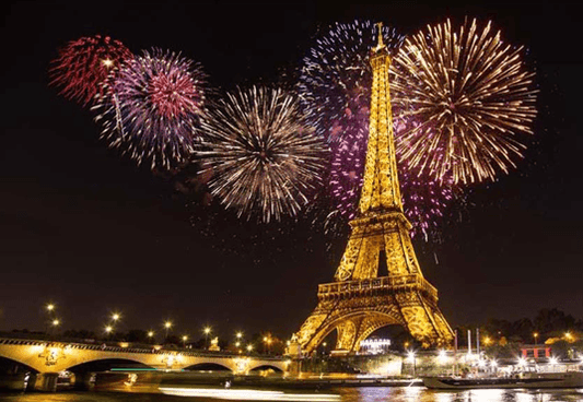 Paris City Photo Backdrop Eiffel Tower Night View Photography Background