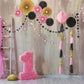 Pink Theme 1st Birthday Photography Prop Backdrops