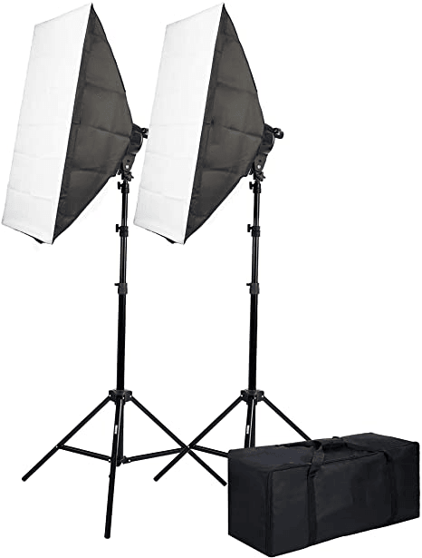 2pcs Softbox Photography Soft Lighting Kit 20"X28" with Carrying Bag for Photo Studio