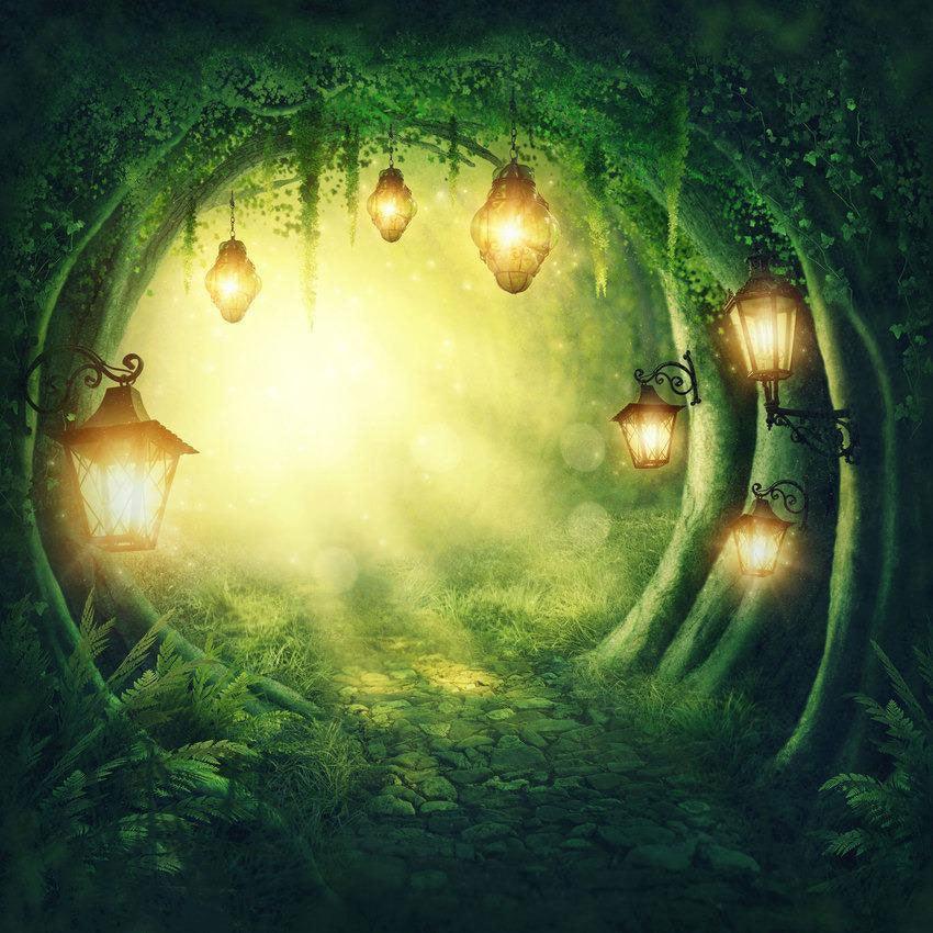Fairytale Lights In The Tree Hole Backdrop for Photography Background