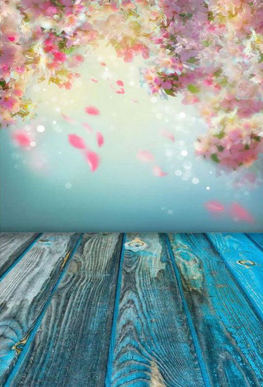 Fantasy Flower With Wood Floor Backdrop For Events Photography