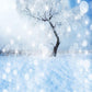 Bokeh White Snow And Tree Backdrop For Winter Season Photography