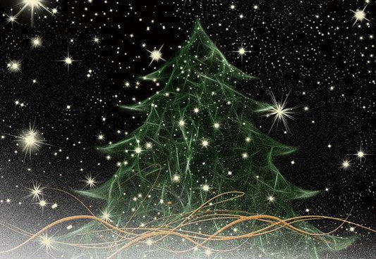 Black Glitter Christmas Tree Backdrop for Pictures