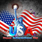 American Flag and Statue Of Liberty Backdrop Dark Grey Background for Independence Day