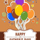 Colorful Balloons Brown Backdrop Father's Day Photography Background