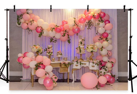Colorful Balloons Decoration Backdrop Valentine's Day Photography Background