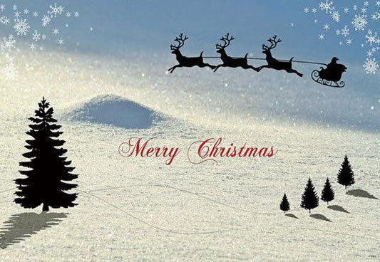 Merry Christmas Wonderland Snow Backdrops