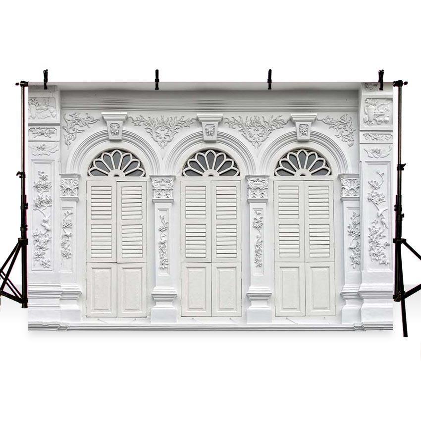 White Wall Backdrop for Photography Wood Door Background