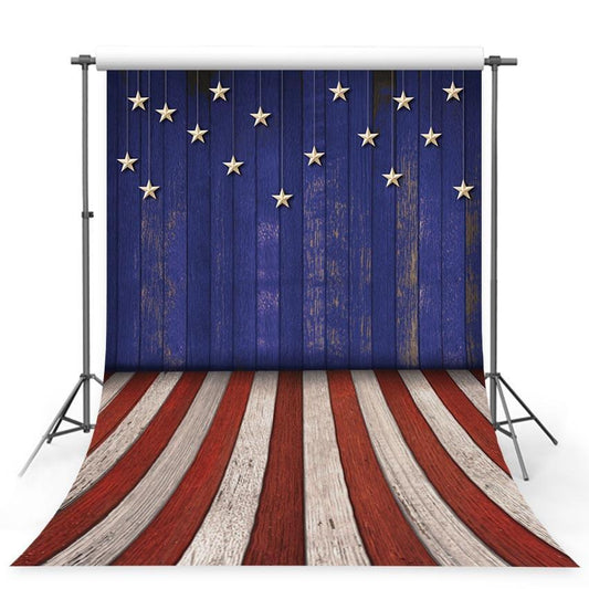 Wood Floor Backdrop America Flag Pattern Photography Background