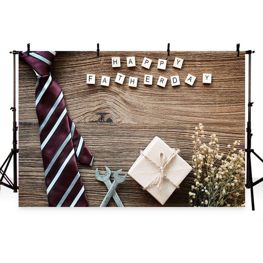 Happy Father Day Backdrop Wood Floor Decoration Photography Background