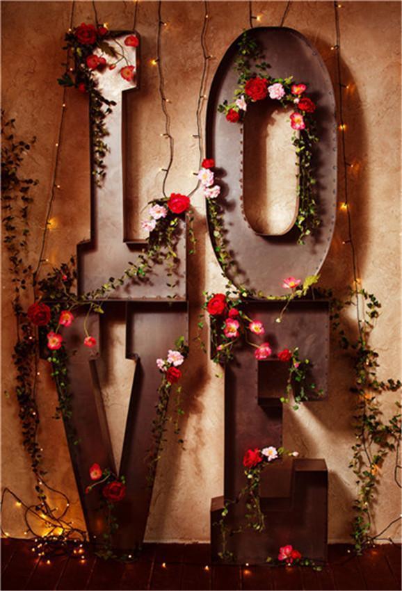 Wedding Love Rose Photography Prop Backdrop