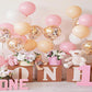 Pink Balloon Princess Birthday Photography Backdrop for Table Banner