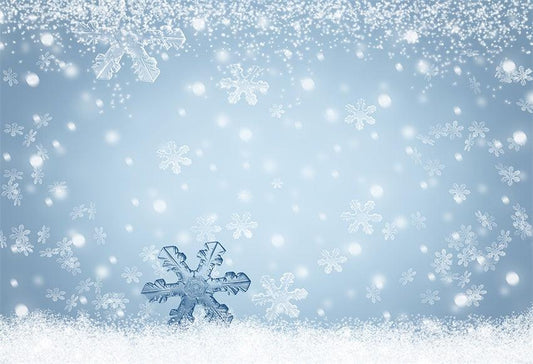 Christmas Photography Backdrops Snowflake Blue Background