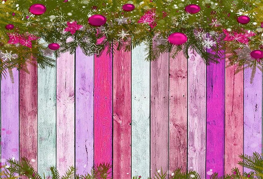 Christmas Color Wood Photography Backdrop