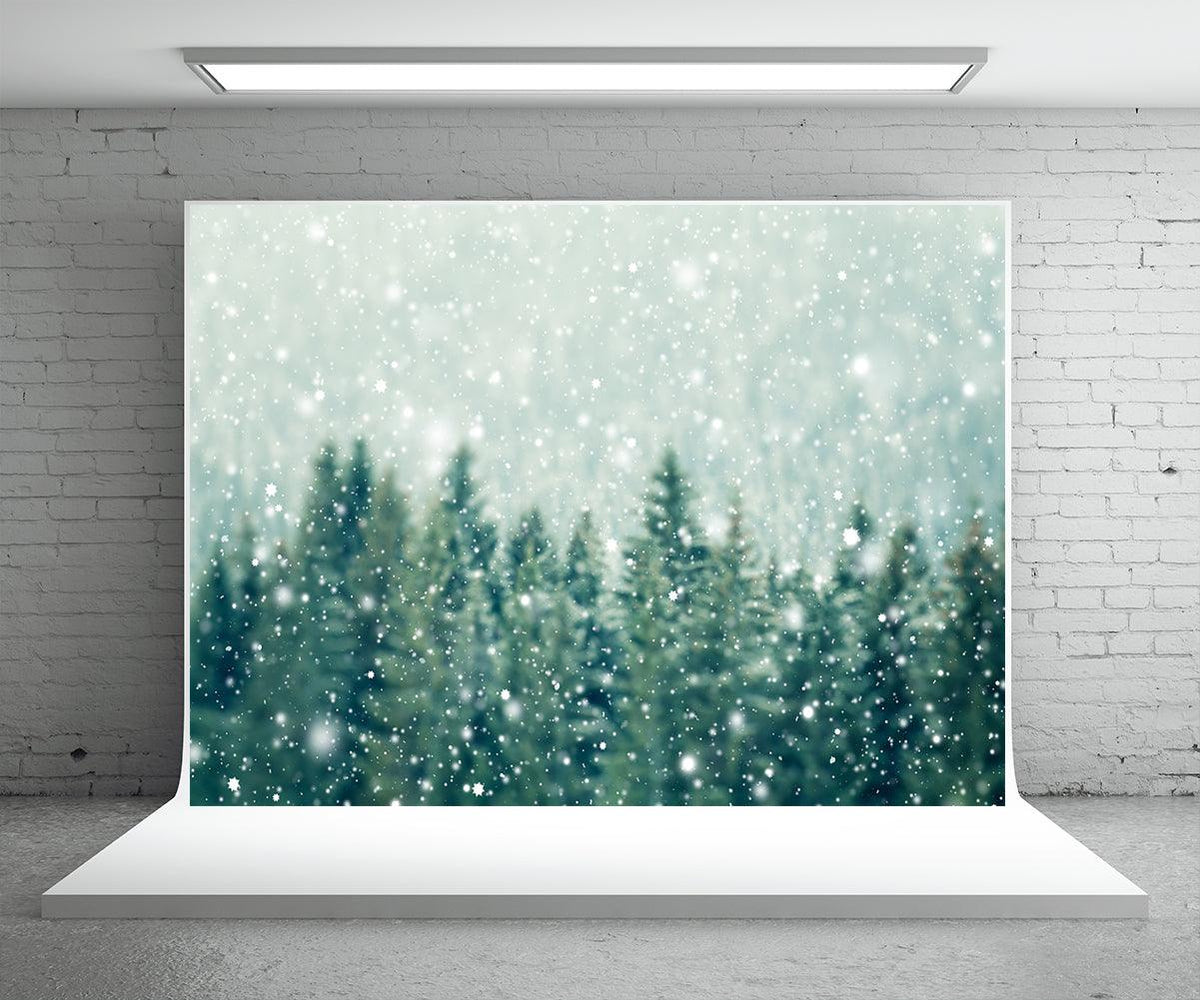 Pine Green Forest Photography Backdrops