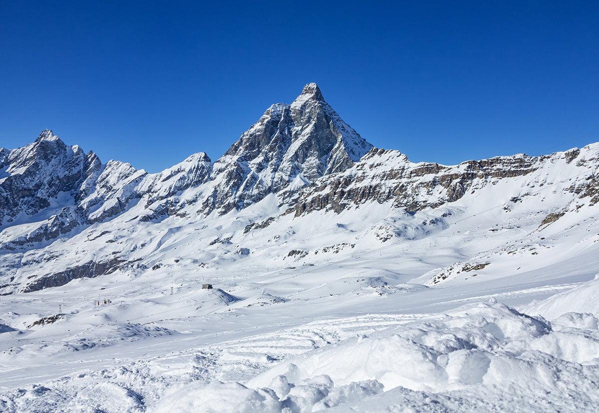 Winter Snow Mountain Photography Backdrop