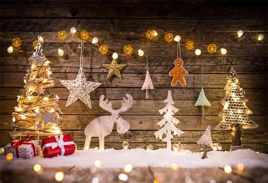 Christmas Decor Photography Backdrop Snow Background