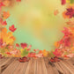 Maple Leaves Autumn Wood Floor Backdrops