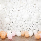 White Balloon Wood Floor Photo Backdrop for Party