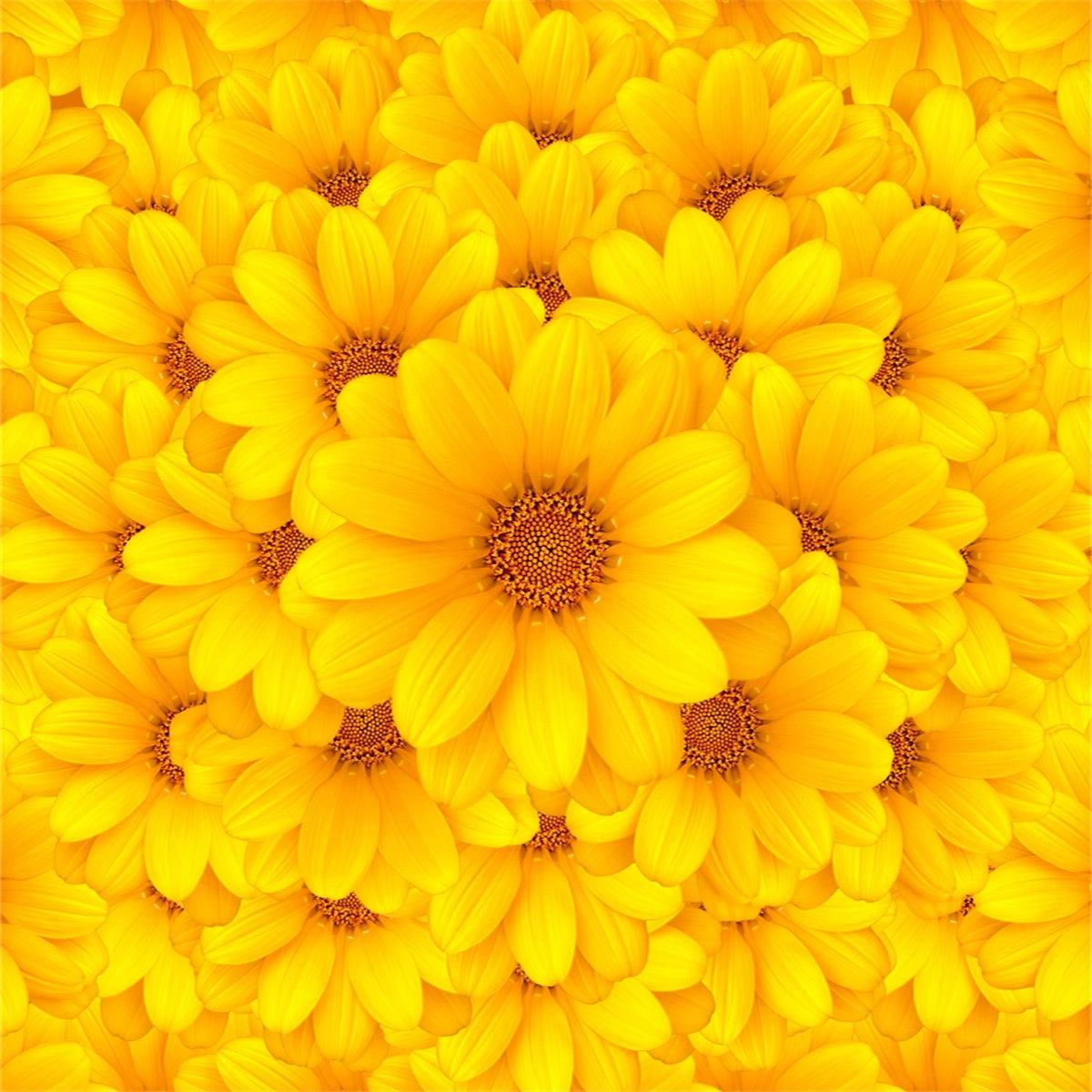 Yellow Flowers Baby Show Backdrop for Photography Wedding Background