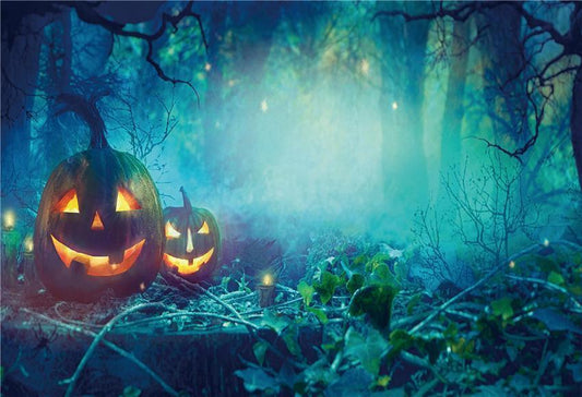 Pumpkin Light Halloween Photography Backdrop