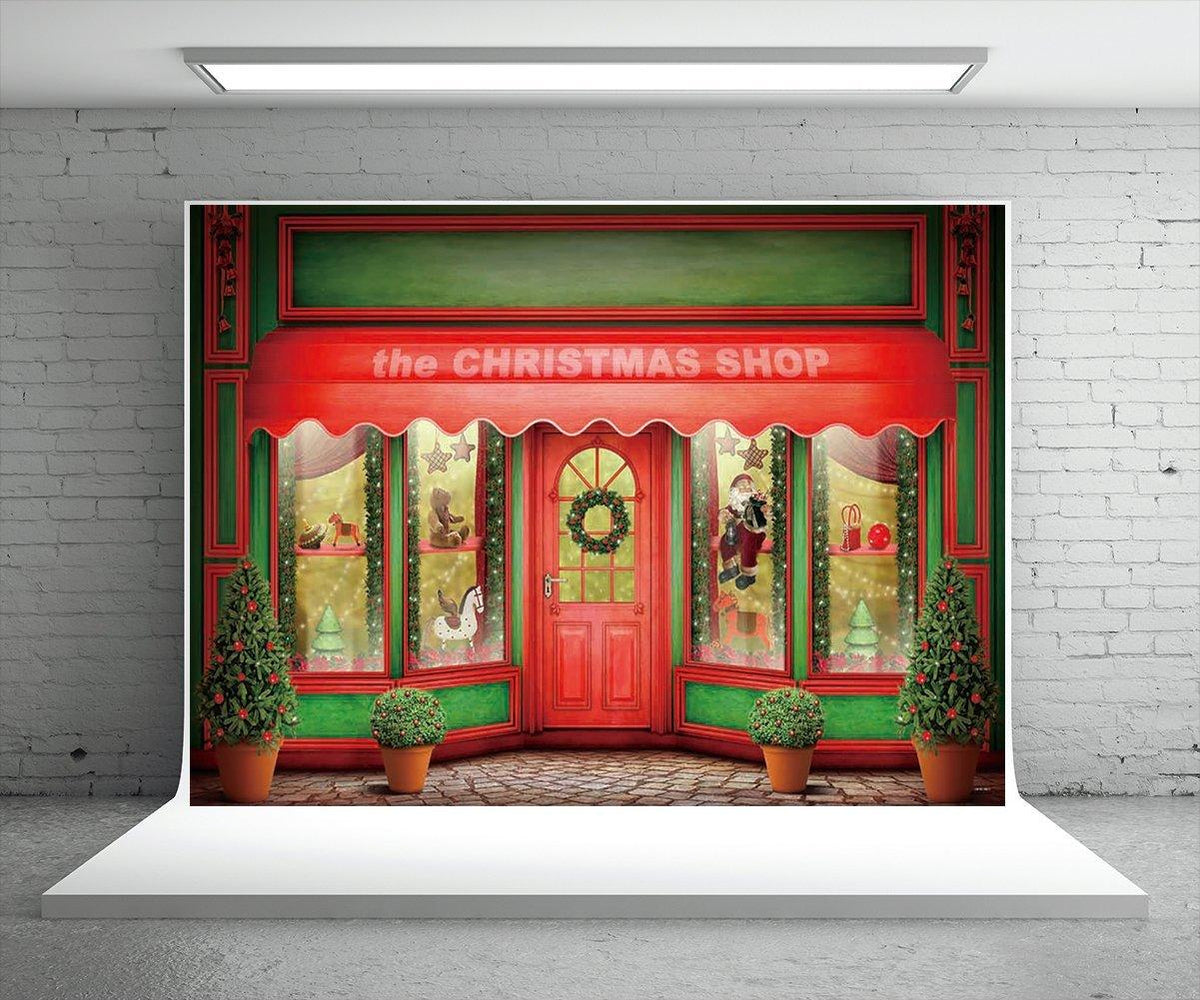 The Christmas Gift Shop Backdrops for Photos