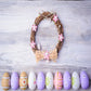 Lavender Easter Wood Wall Eggs Wreath Backdrop for Picture