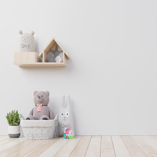 Wood Floor White Wall Bear Birthday Backdrops for Photo