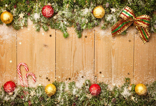 Snowflake Wooden Christmas Photo Studio Backdrops