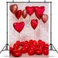 Valentine's Day Red Balloons Photography Backdrop SBH0363