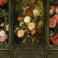 Classic Wall With Vintage Flowers Backdrop for Photography SBH0414