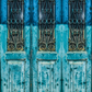 Antique Weathered Blue Door Backdrop for Photo SBH0438