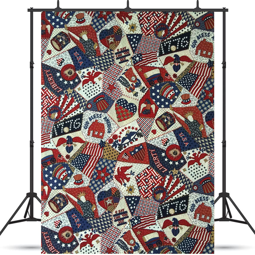 USA Antique Flags Patriotic Backdrop For Photography SBH0471