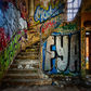 Stairs Spiral Staircase Graffiti Backdrop for Photo SBH0489
