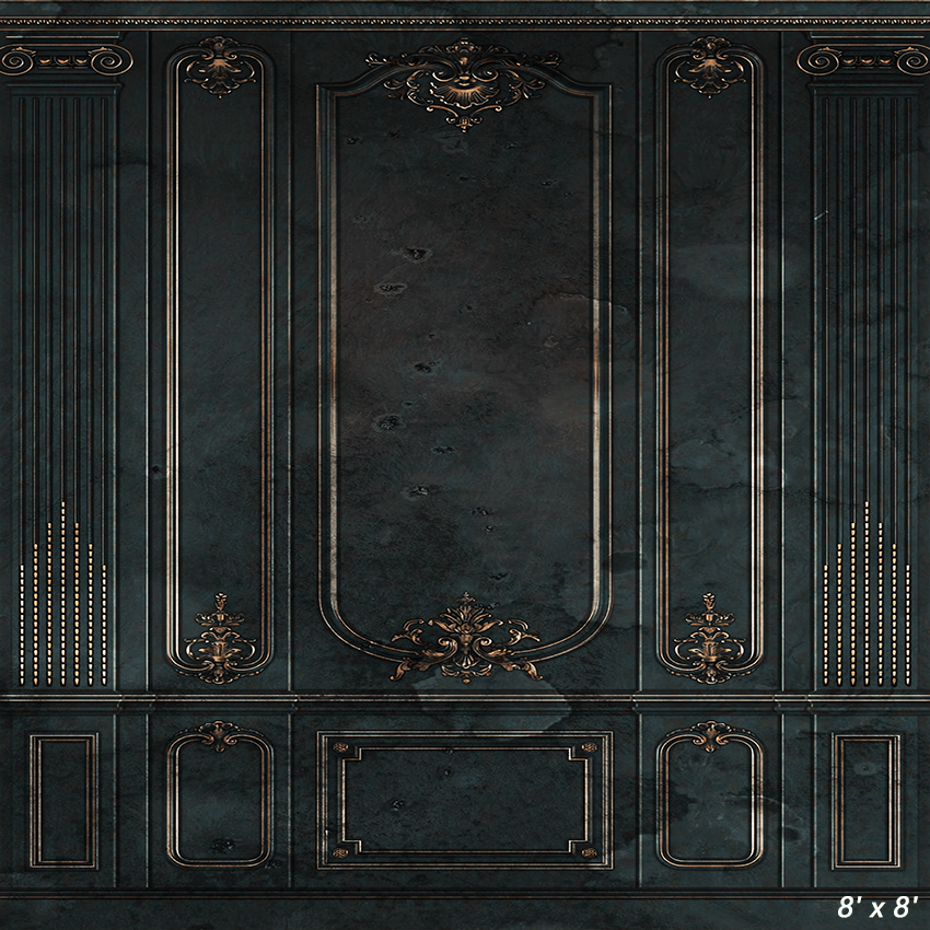 Vintage Green Interior Wall  Backdrop for Photo SBH0493