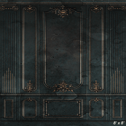 Vintage Green Interior Wall  Backdrop for Photo SBH0493