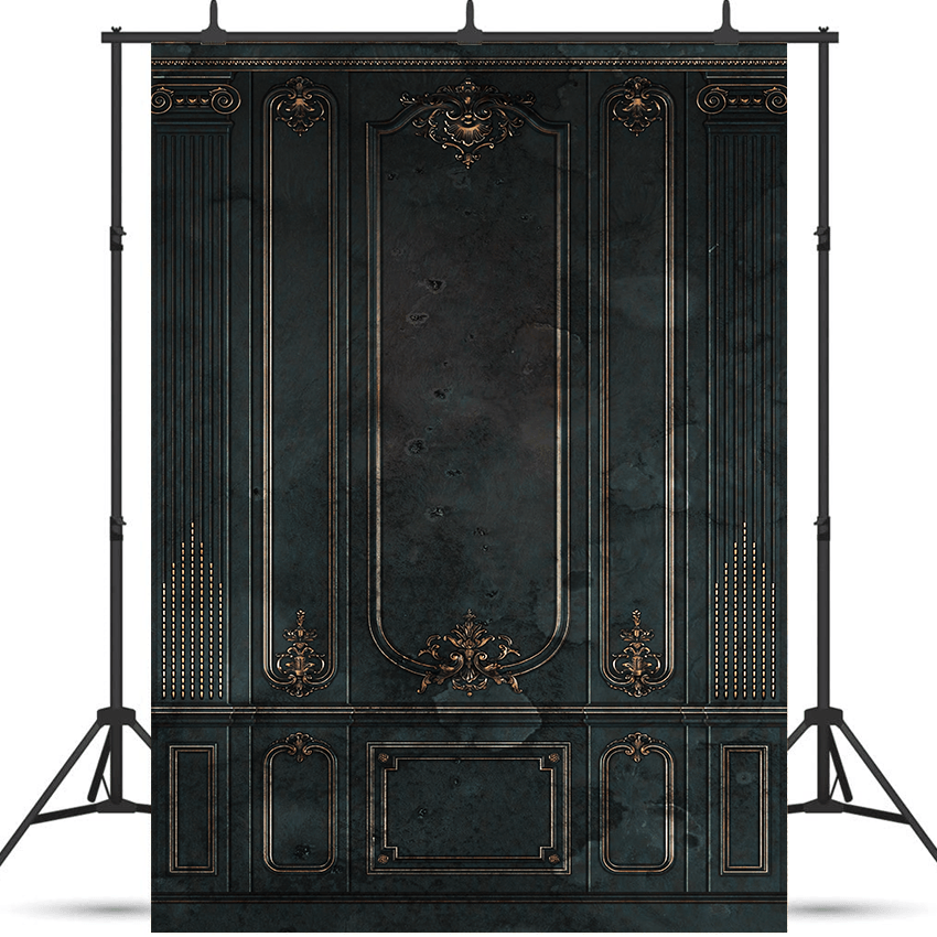 Vintage Green Interior Wall  Backdrop for Photo SBH0493