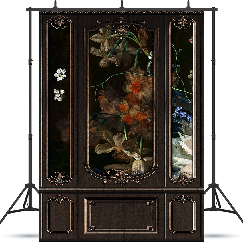 Vintage Flower Interior Wall  Backdrop for Photo SBH0494