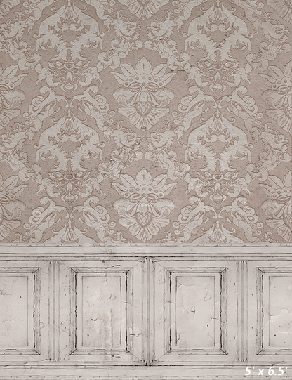 Retro Pink Floral Pattern Fabric Backdrop SBH0500