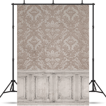 Retro Pink Floral Pattern Fabric Backdrop SBH0500